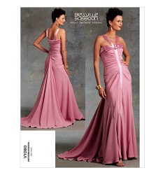 1080 SASSOON STRAPPY FLARE GODET FLR DRESS PATTERN 14-20
